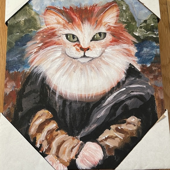 Cat Portrait Painting Print on Canvas - Picture 2 of 7